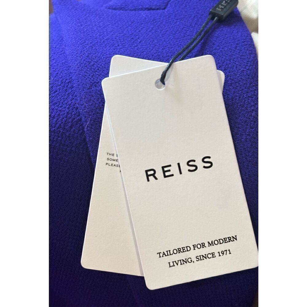 Reiss Slim Fit Single Breasted 100% Wool Blazer in Purple NWT Size 6 - Picture 7 of 7